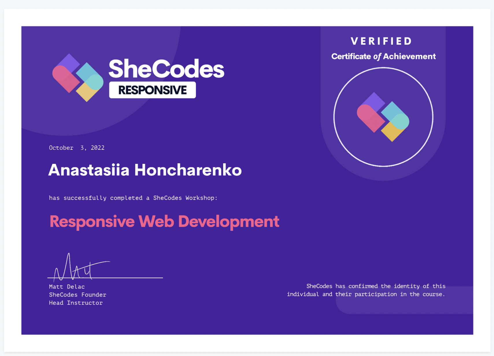 SheCodes Responsive